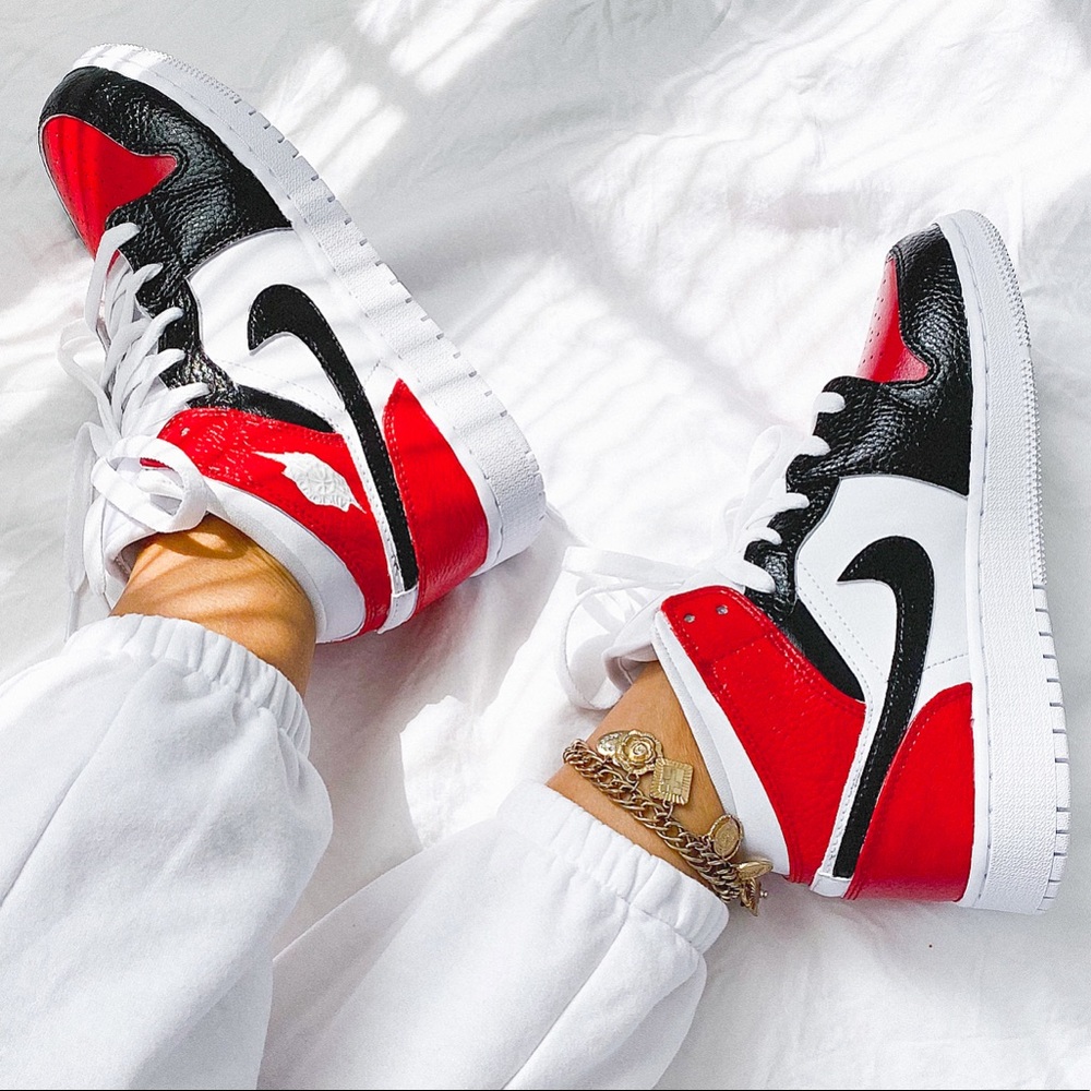 Nike custom air jordan 1 mid sneakers